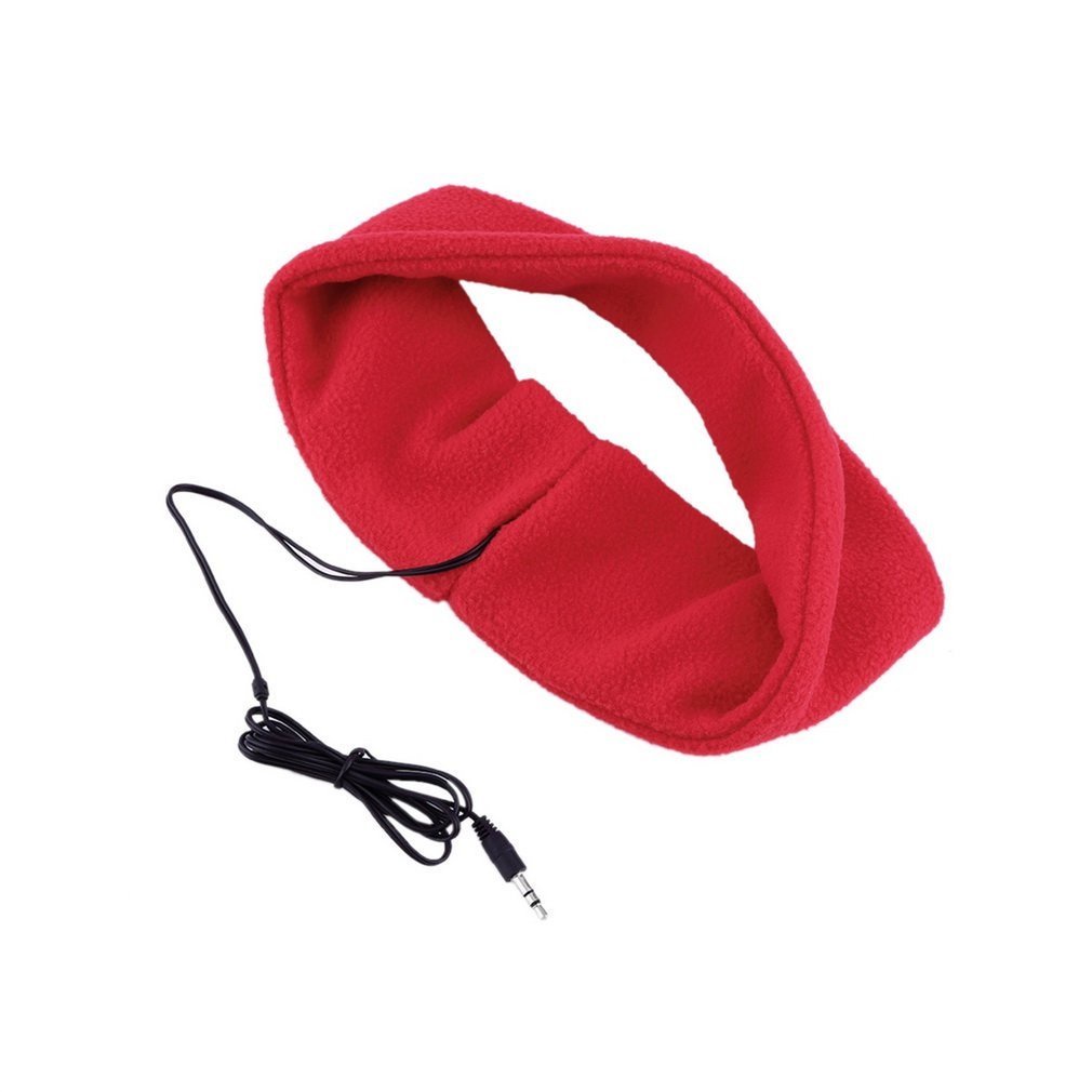 2015 Newest Soft Sleeping Headphone Sports Mask Headband Headset For Cell Phone Red Color Sound Insulation [Q/4]