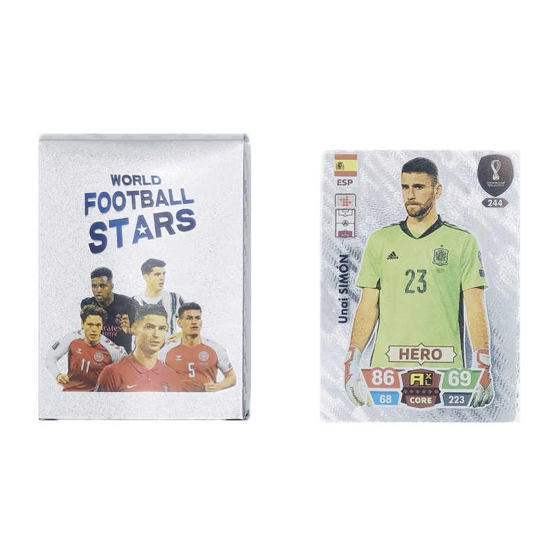 Bộ Sưu Tập 54 Thẻ Bài Hình Ngôi Sao Bóng Đá Màu Vàng / Bạc Phiên Bản Tiếng Anh LLORIS RONALDO KANTE