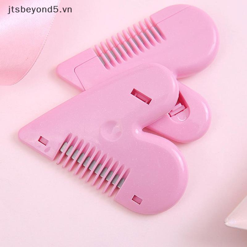 # JY # New hồng mini tóc tông đơ tình yêu hình trái tim cắt Tóc Lược với lưỡi ..