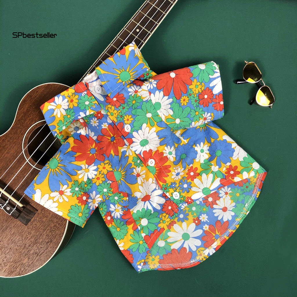 Áo Cotton Thoáng Khí In Họa Tiết Hoa Thời Trang Cho Thú Cưng