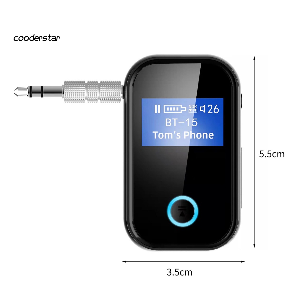 Thiết Bị Nhận Tín Hiệu Bluetooth Có Màn Hình LCD Jack Cắm 3.5mm Tốc Độ Cao Cho Loa