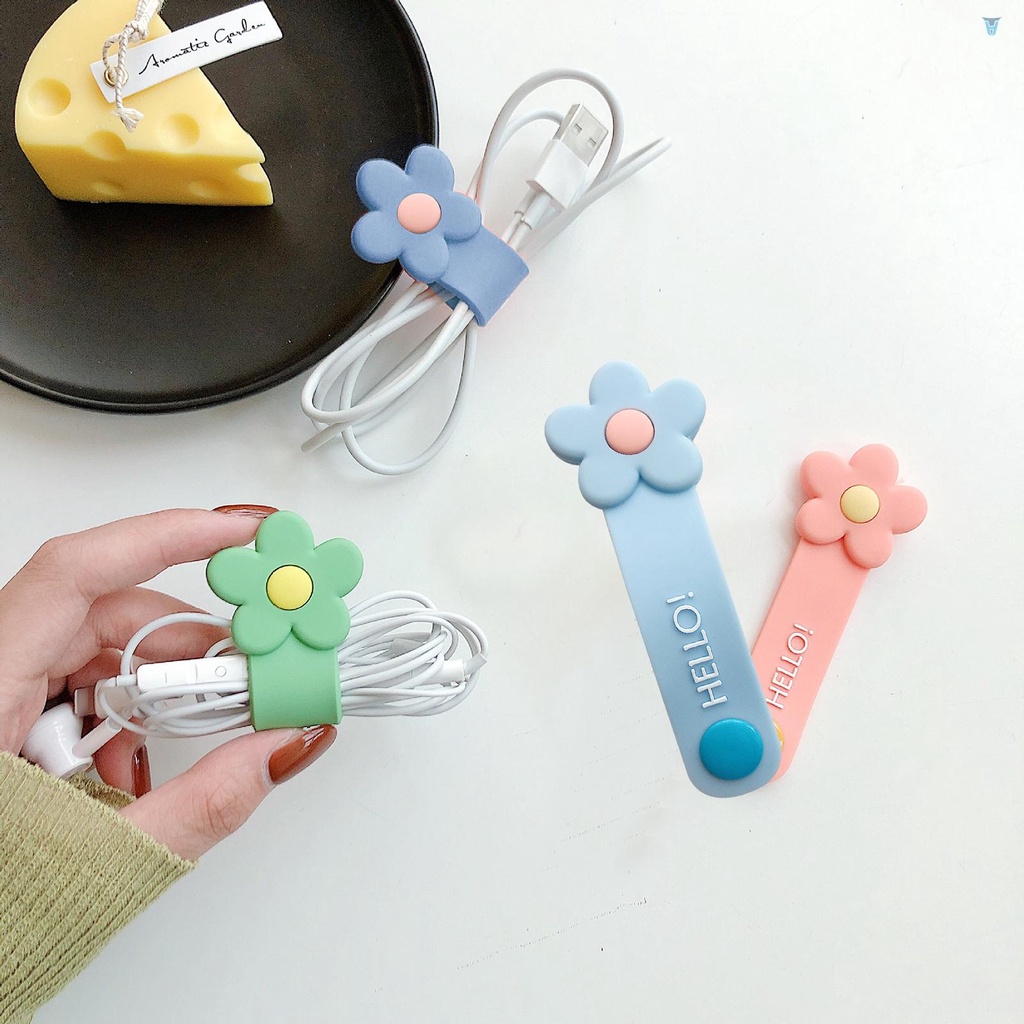 Dụng Cụ Quấn Dây Cáp / Tai Nghe Bằng Silicon Dễ Thương