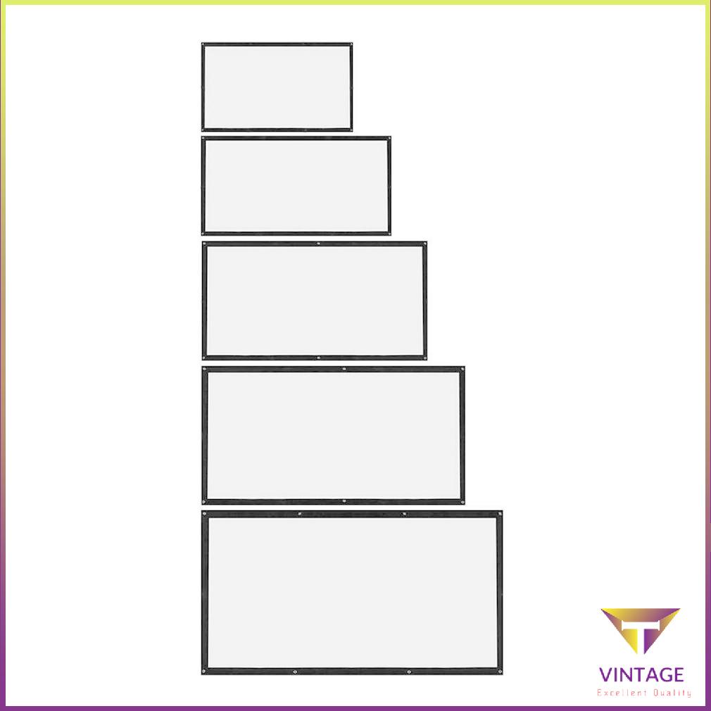 16:9 Di Động Có Thể Gập Lại Màn Hình Máy Chiếu Treo Tường Rạp Phim Tại Nhà 3D Độ Nét Cao Canvas