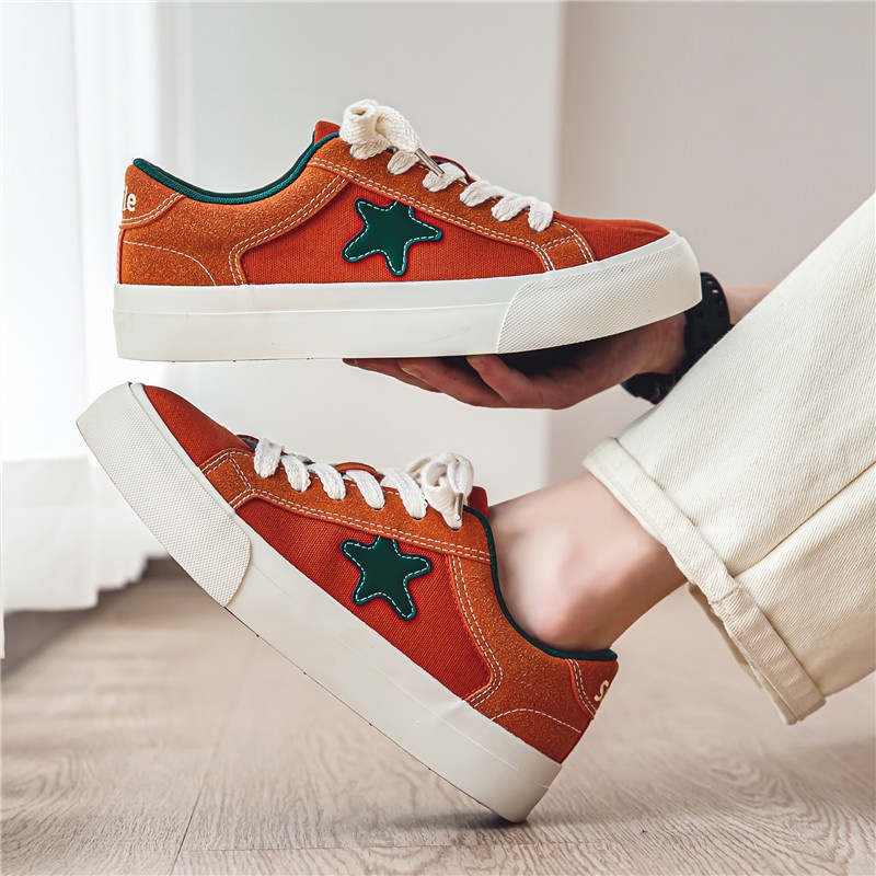 Giày Thể Thao Canvas Cổ Thấp Thời Trang Cho Nam Nữ