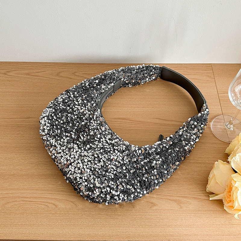 Túi Đeo Vai Chữ U Đính Kim Sa Lấp Lánh Thời Trang Cho Nữ