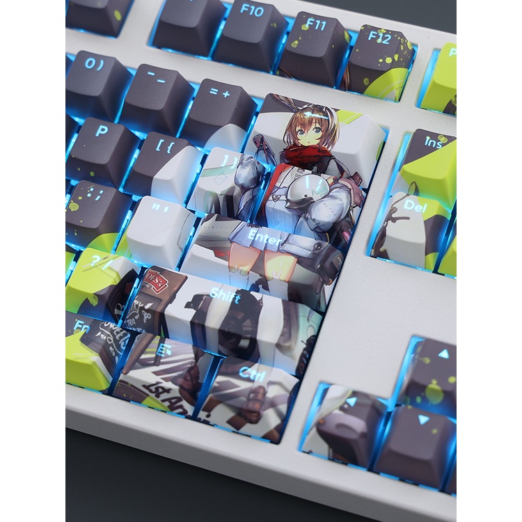 Amiya Keycaps Cherry Profile Arknights Anime PBT Dye Sub Bàn Phím Cơ Keycap