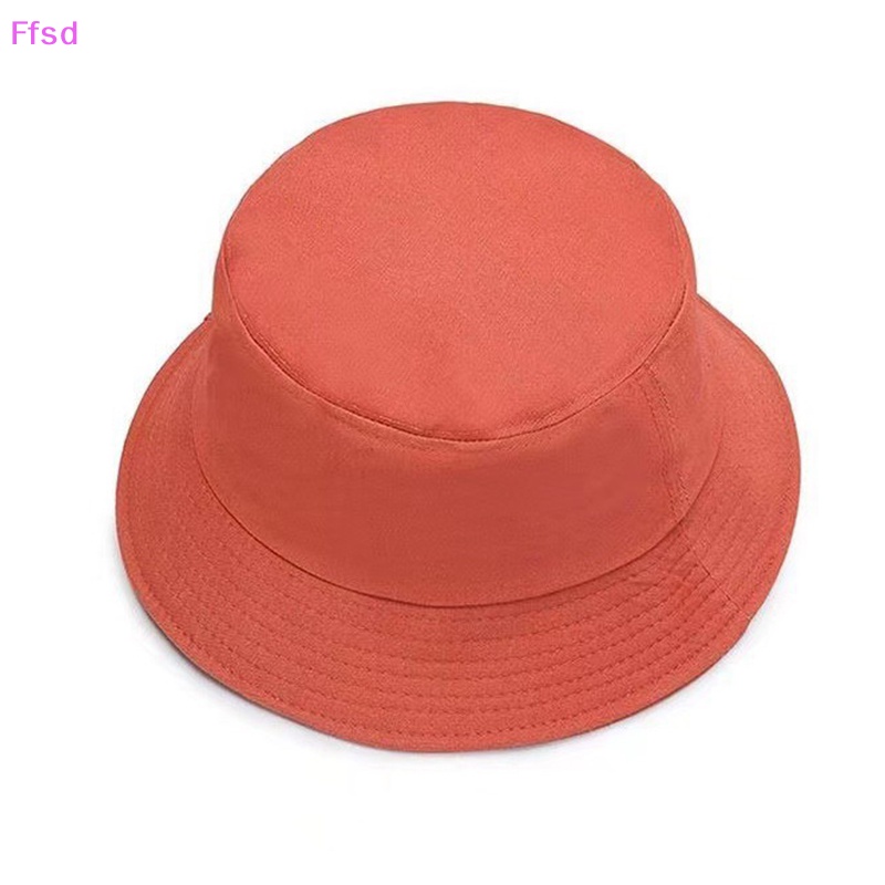 {Ffsd} Mũ Xô Cotton Màu Trơn Gấp Lại Được Mùa Hè Đi Biển Hung Nam Nữ * Bán Chạy