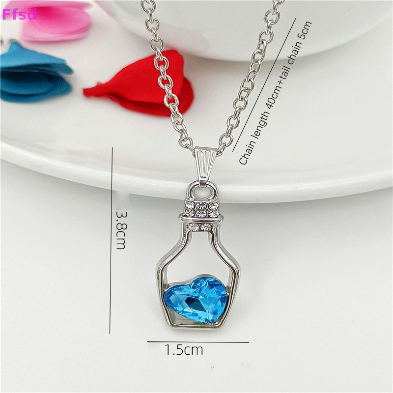 {Ffsd} Dây Chuyền Mặt Lọ Điều Ước Hình Trái Tim Pha Lê Thời Trang Quyến Rũ Cho Nữ