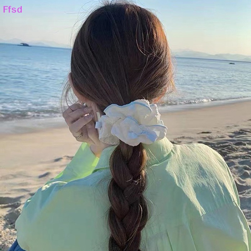 {Ffsd} Dây Buộc Tóc Chất Liệu Da Độ Co Giãn Cao Đa Năng Thời Trang Hàn Quốc