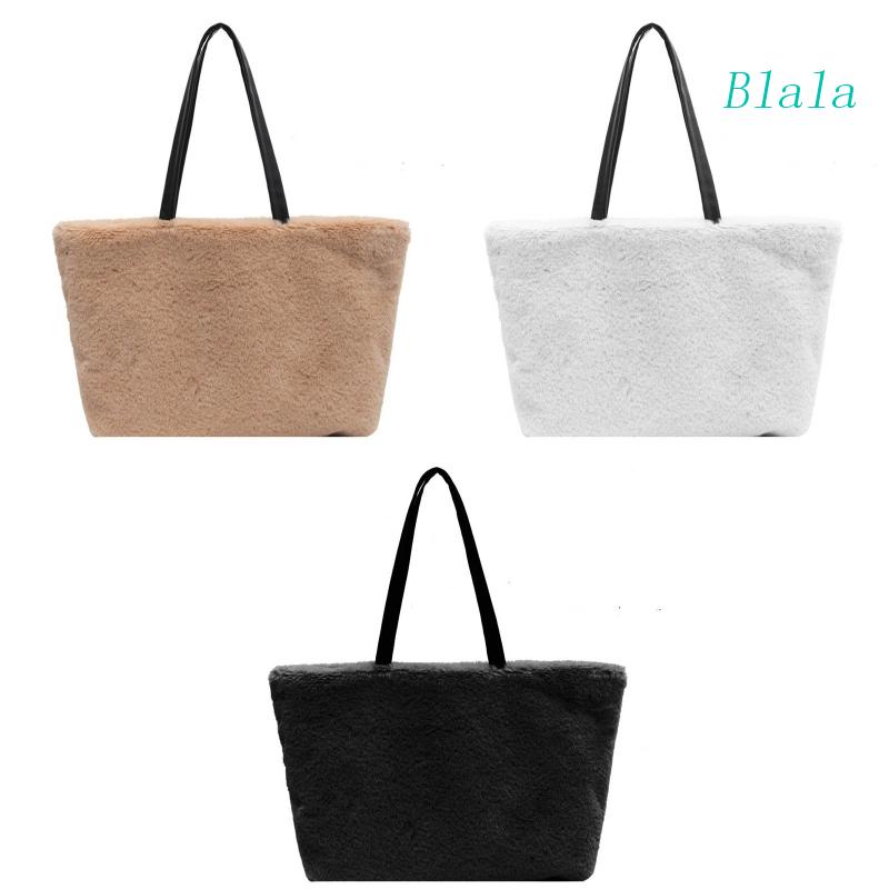 Túi Xách Lông Nhung Màu Trơn Nhẹ Nhàng Mềm Mại Sức Chứa Lớn Cho Nữ