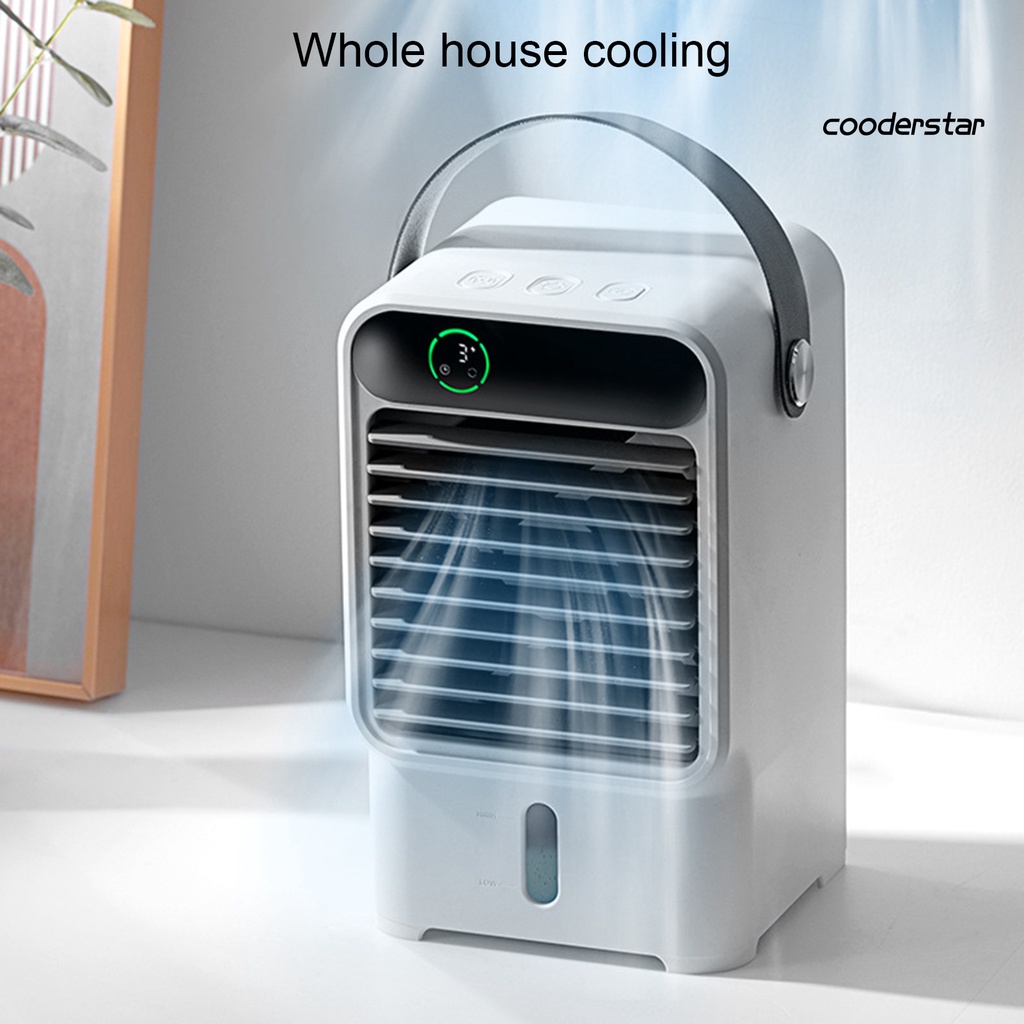 Quạt Điều Hòa Không Khí 1500mAh Bằng Nhựa Có Màn Hình Kỹ Thuật Số Tiện Dụng Cho Mùa Hè