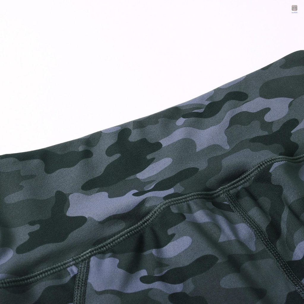 Quần Short Thể Thao Lưng Cao Có Túi Hoạ Tiết Rằn Ri