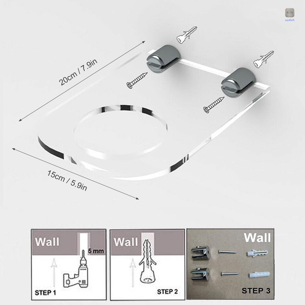 Giá Đỡ Trưng Bày Bóng Bầu Dục Bằng Acrylic Trong Suốt Gắn Tường