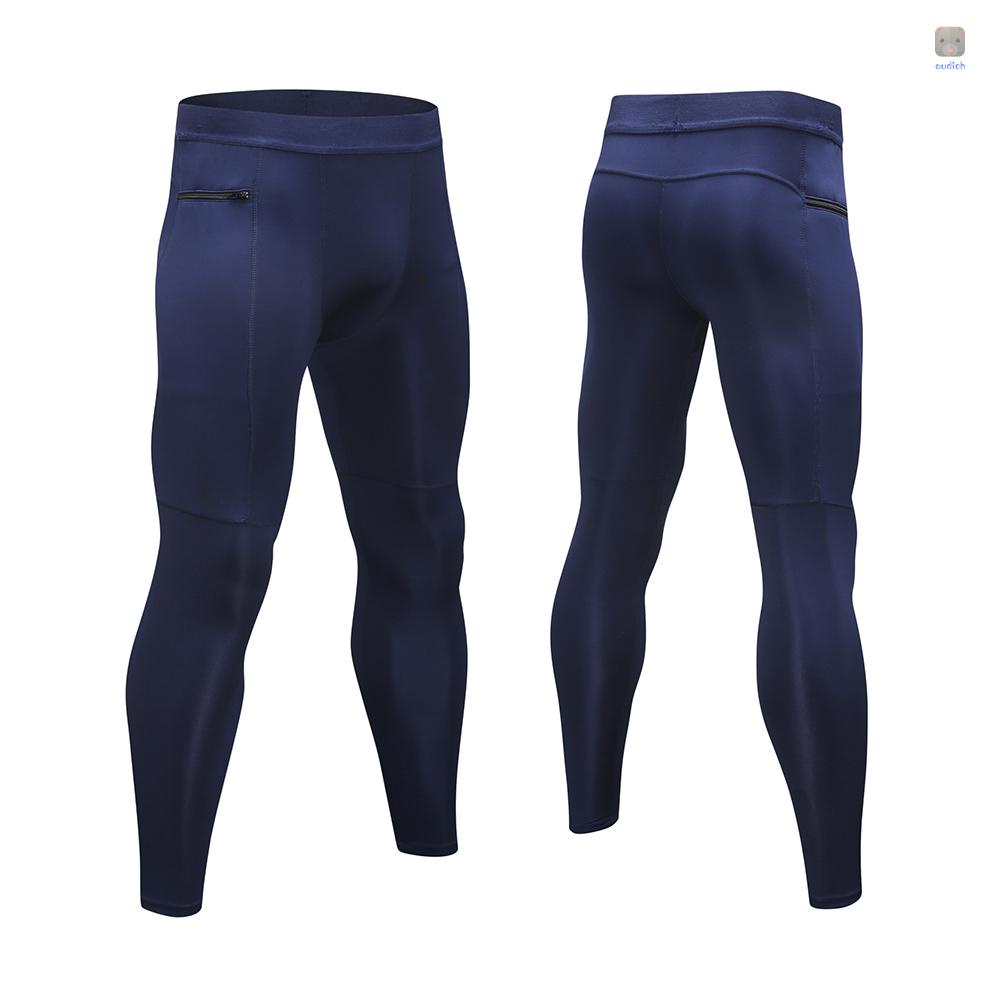 Bộ 3 Quần Legging Thể Thao Ôm Dáng Co Giãn Có Túi Khóa Kéo Nhanh Khô Cho Nam