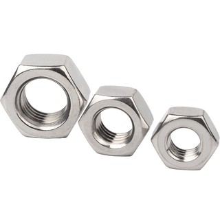  Dây mịn, răng mịn, răng non, đai ốc lục giác bằng thép không gỉ 304