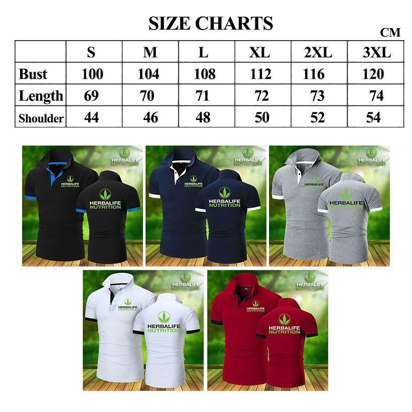 HERBALIFE Áo Thun Polo Cổ Bẻ Dáng Ôm Chất Liệu Cotton Thời Trang Mùa Hè Cho Nam