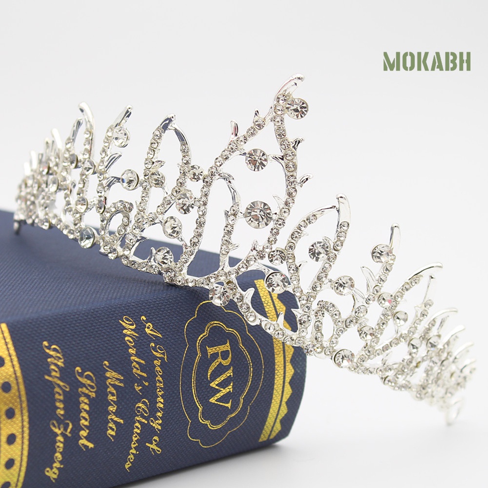 [Mok Abh] Vương Miện Đính Đá Lấp Lánh Dùng Cho Cô Dâu