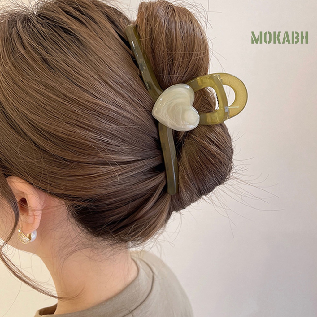 Kẹp Tóc Hình Trái Tim Chống Trượt Cỡ Lớn Thời Trang Cho Nữ