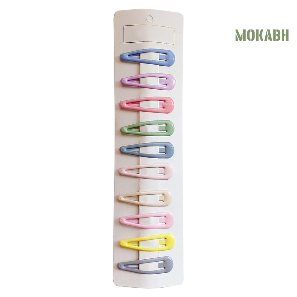 10 Kẹp Tóc Co Dãn Chống Trượt Họa Tiết Hình Ngôi Sao Trái Tim Hoạt Hình