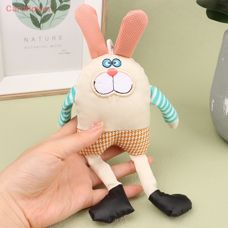 < Cardflower > Móc Khóa Ba Lô / Túi Xách Hình Thỏ Bông Hoạt Hình Dáng Dài Trang Trí Quà Tặng Trẻ Em Mới