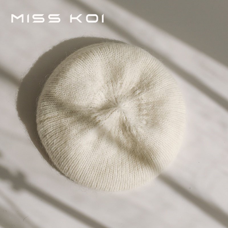 Mũ Beret Len Dệt Kim Màu Sắc Thời Trang Thu Đông Nhật Bản Dành Cho Nữ