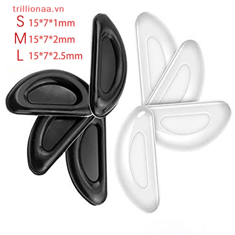 1 Cặp Đệm Mũi Silicon Chống Trượt Hình Chữ D Cho Mắt Kính