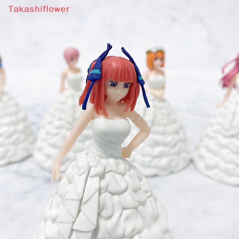 Bộ 5 Mô Hình Nhân Vật Nakano Ichika Miku Mặc Đầm Cưới Đáng Yêu