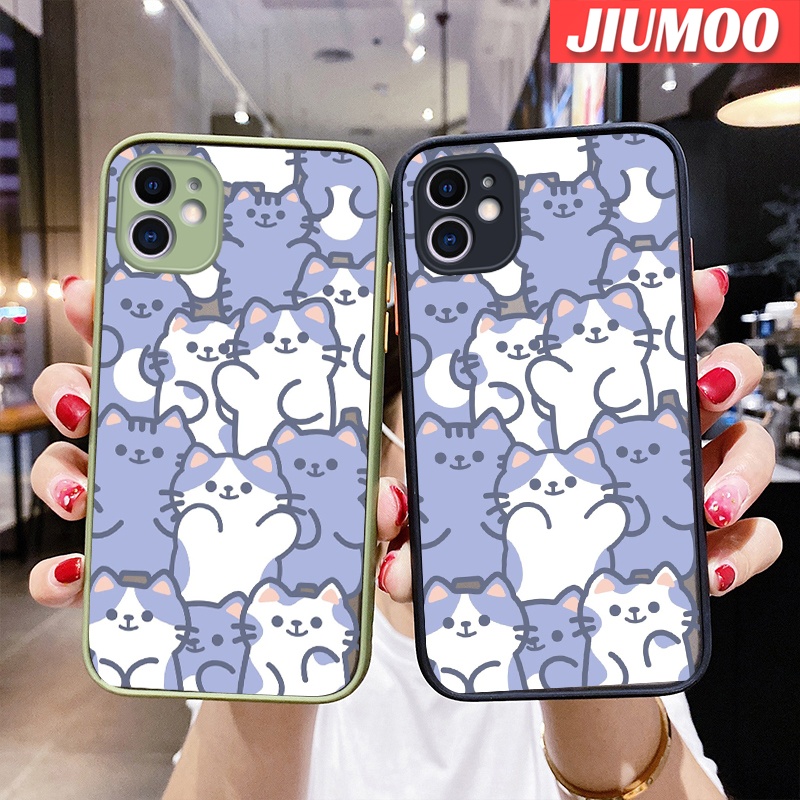 Ốp Điện Thoại Silicone Trong Suốt Nhám Chống Sốc In Hình Mèo Hoạt Hình Dễ Thương Cho Realme 3 3i 3 Pro