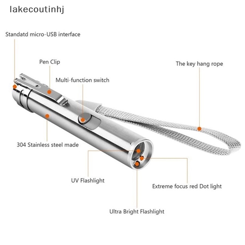 Đèn Pin USB Mini 3 Trong 1 Chất Liệu Hợp Kim Nhôm