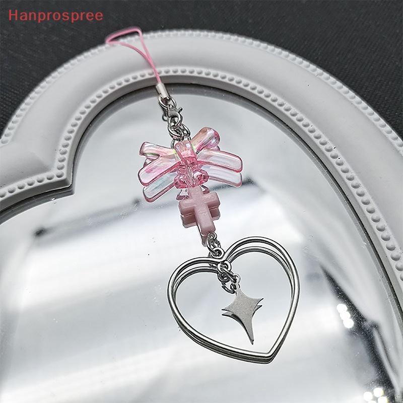 Hanprospree > Dây Đeo Điện Thoại Di Động Trong Suốt Đính Nơ Trái Tim Tươi Tắn Nhỏ Nhắn Nhẹ Nhàng Đa Năng Thời Trang Mùa Hè Cho Học