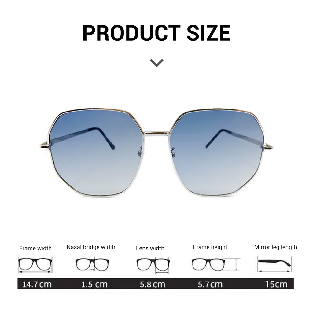 Đa giác kim loại Hàn Quốc kính râm