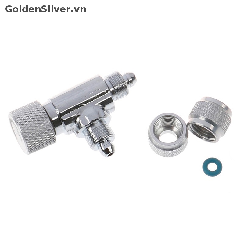 Van Điều Chỉnh Áp Suất Co2 Hai Đầu Màu Vàng Bạc Cho Bể Cá