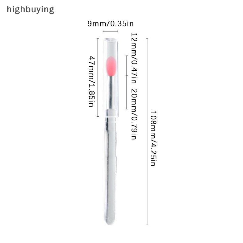 1 Cọ Silicone Thoa Son Dưỡng Môi Kèm Nắp Đậy Chống Bụi Tiện Dụng