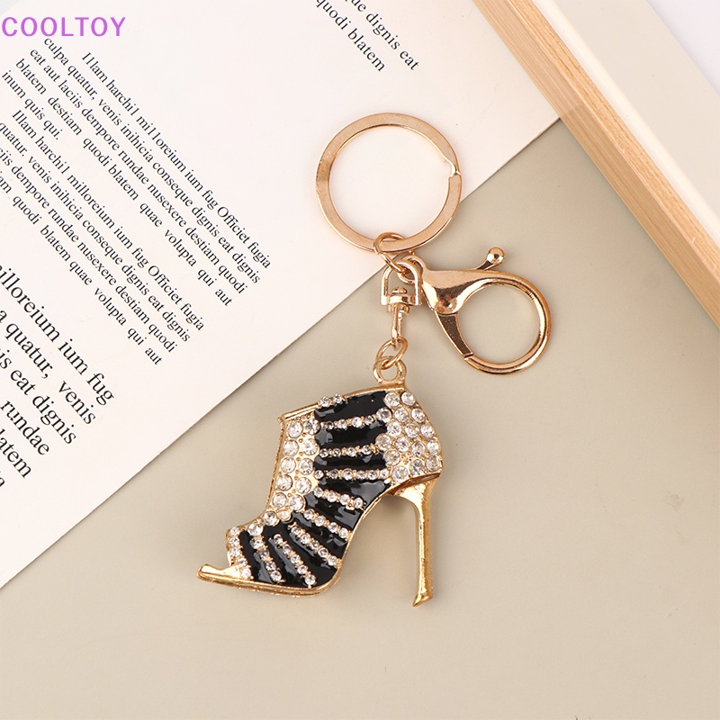 Móc Khóa Hình Giày Cao Gót Đính Đá Thời Trang