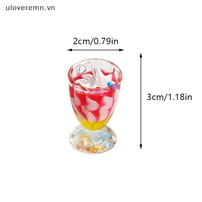 Set 2 Ly Kem / Trái Cây Mini Tỉ Lệ 1: 6 Trang Trí Nhà Búp Bê