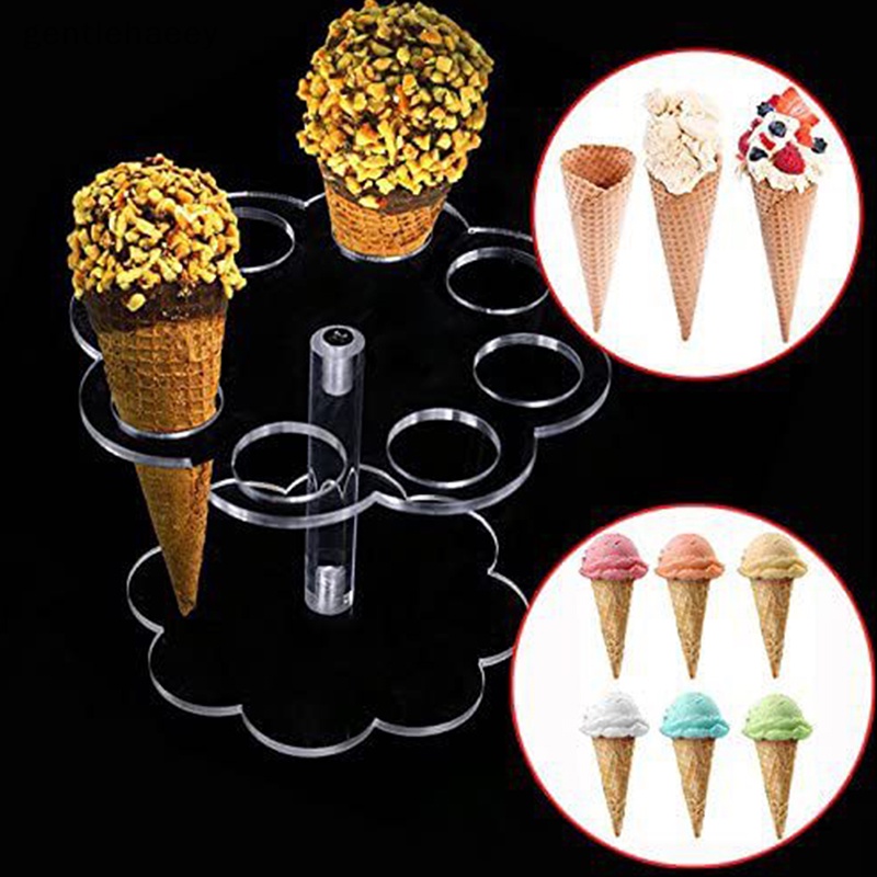 1 Giá Đỡ Bánh Kem Hình Nón Bằng Acrylic Trong Suốt