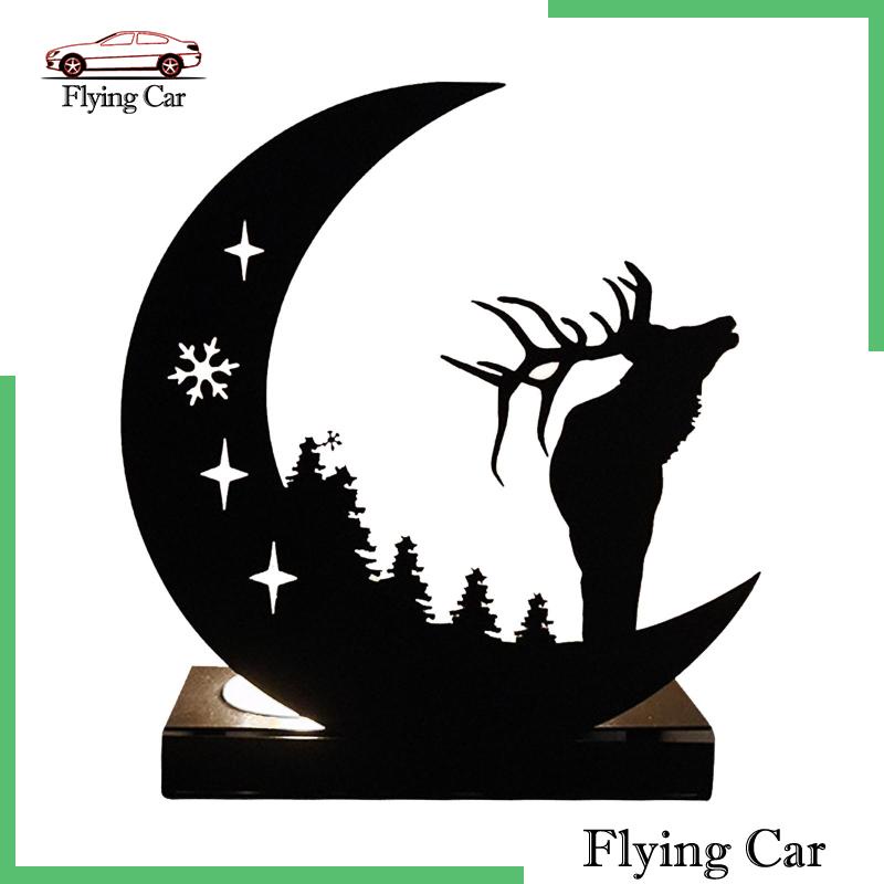 Giá Đỡ Nến Bằng Kim Loại Hình Mặt Trăng Dùng Trang Trí Phòng Khách / Tiệc Năm Mới Lzdjfmy2