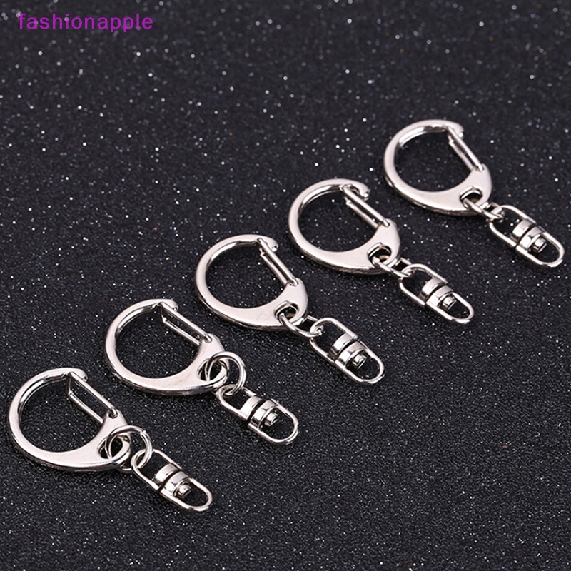 Set 10 Vòng Móc Khóa Bằng Bạc Bóng DIY