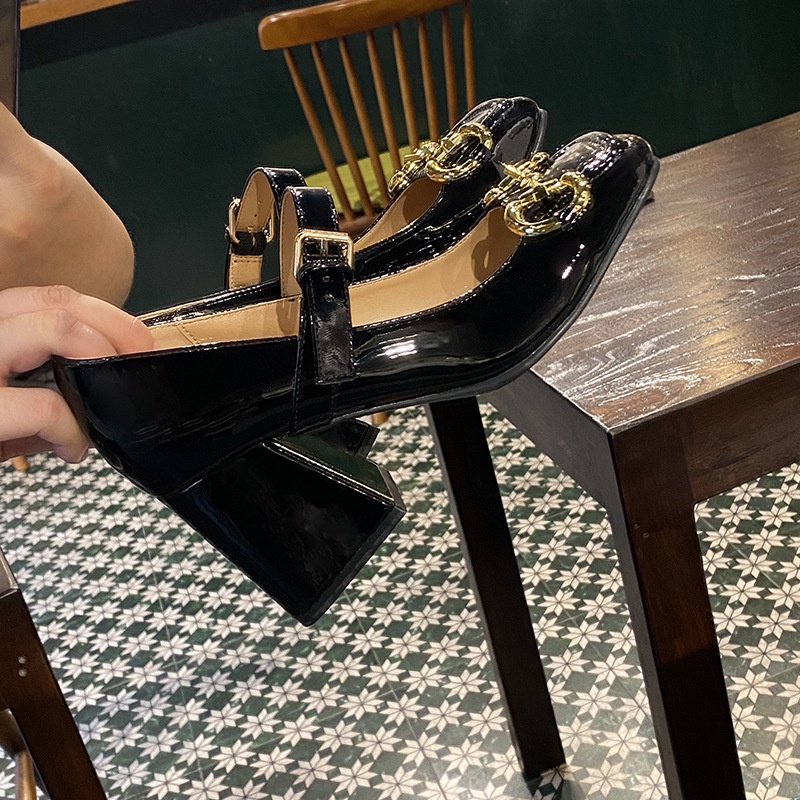 UOUO giày cao gót đế vuông Giày Sandal Cao Gót Mũi Vuông dép Dày Không Thấm Nước Cho Búp Bê Barbie MLZ052305