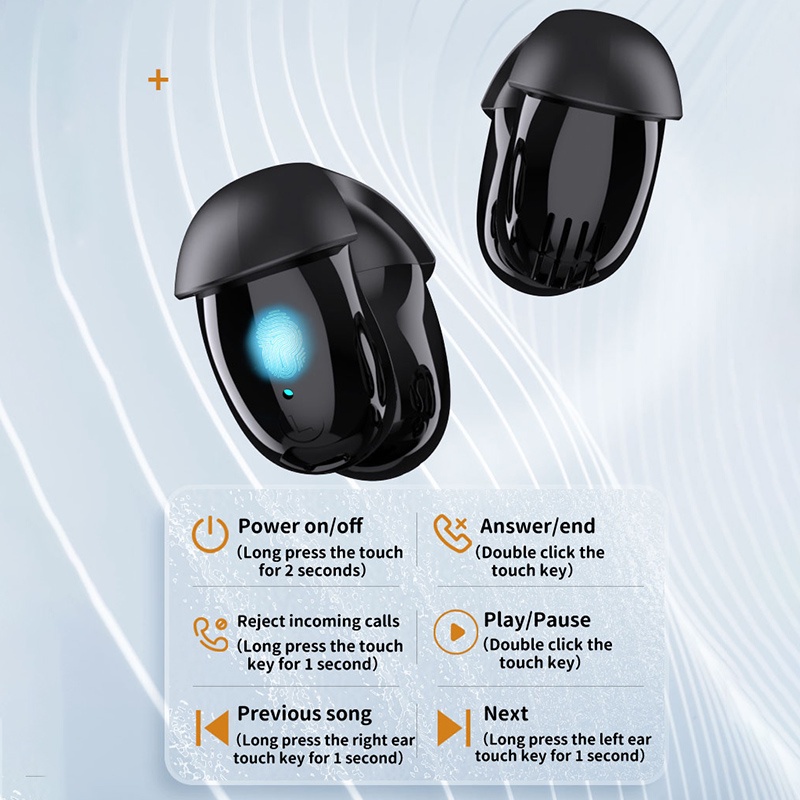 Tai Nghe Không Dây Q96 TWS Bluetooth 5.3 Thiết Kế Kẹp Tai Có Đèn LED Phong Cách Thể Thao