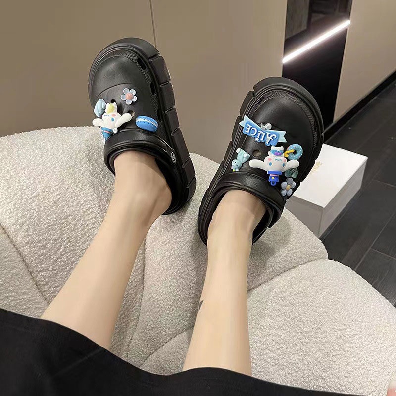 Dép Sandal Đế Bằng Chống Trượt Phong Cách Retro Thời Trang Cho Nữ