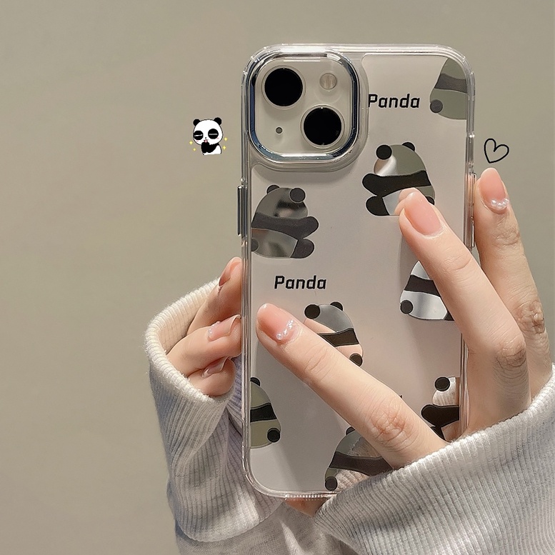 Ốp Điện Thoại Cứng Chống Sốc Tráng Gương Hình Thú Hoạt Hình Cho iPhone 14 13 12 11 Pro Max 14 Plus