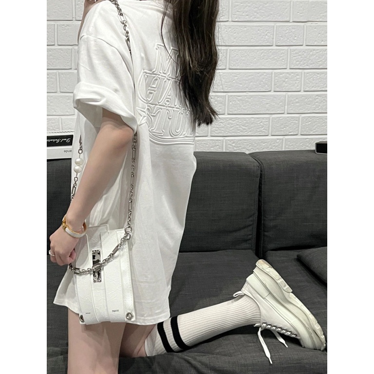 Áo Thun 100% Cotton Tay Ngắn Cổ Tròn Dáng Suông In Họa Tiết Hoạt Hình Thời Trang Hè Phong Cách Hàn Quốc Cho