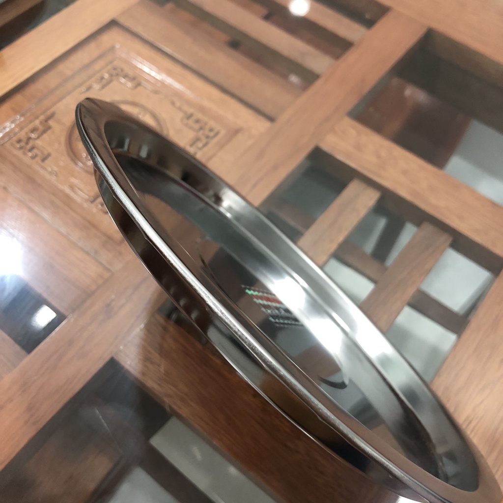 Khay Tròn Inox, Dĩa Tròn Inox Cao Cấp 26cm Chuyên Dùng Lót Bếp Cồn - Hàng Việt Nam Sản Xuất