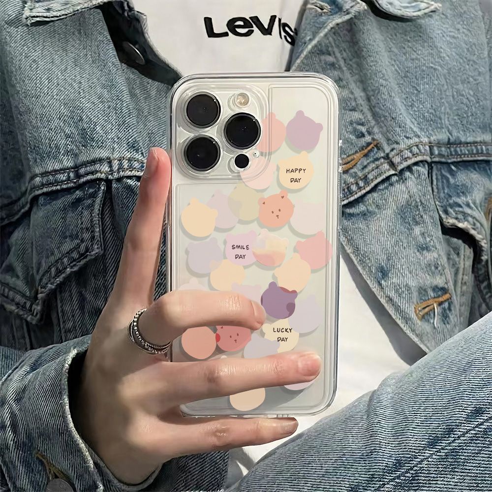 ✅Ốp Điện Thoại Mềm Chống Sốc Họa Tiết Đầu Gấu 6In Cho Apple Iphone 1278 Max Plus 13 1114 Pro