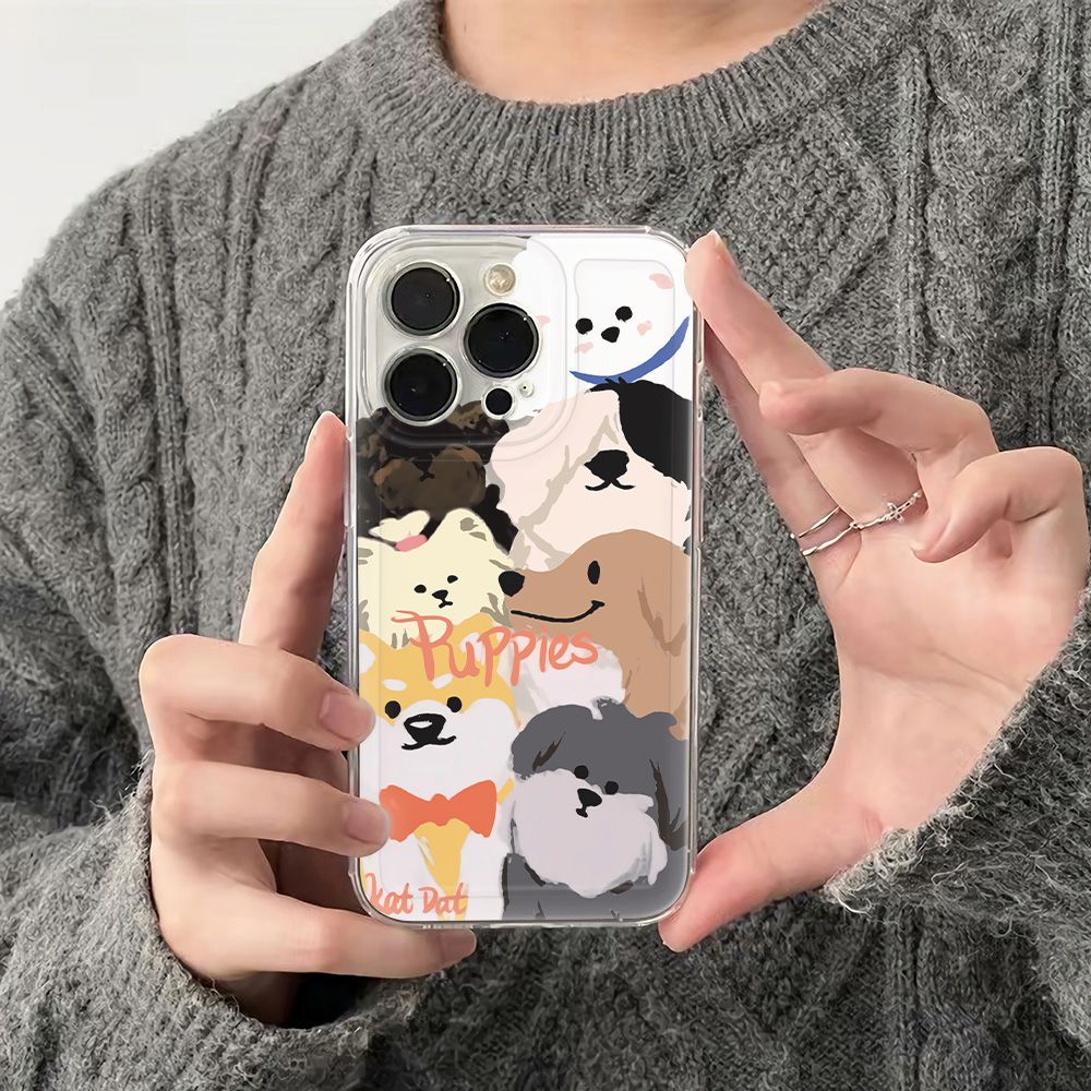 ✅Ốp Điện Thoại Mềm Chống Sốc Họa Tiết Cún Dễ Thương Cho Iphone 12136In 78 11 Plus 14 Pro
