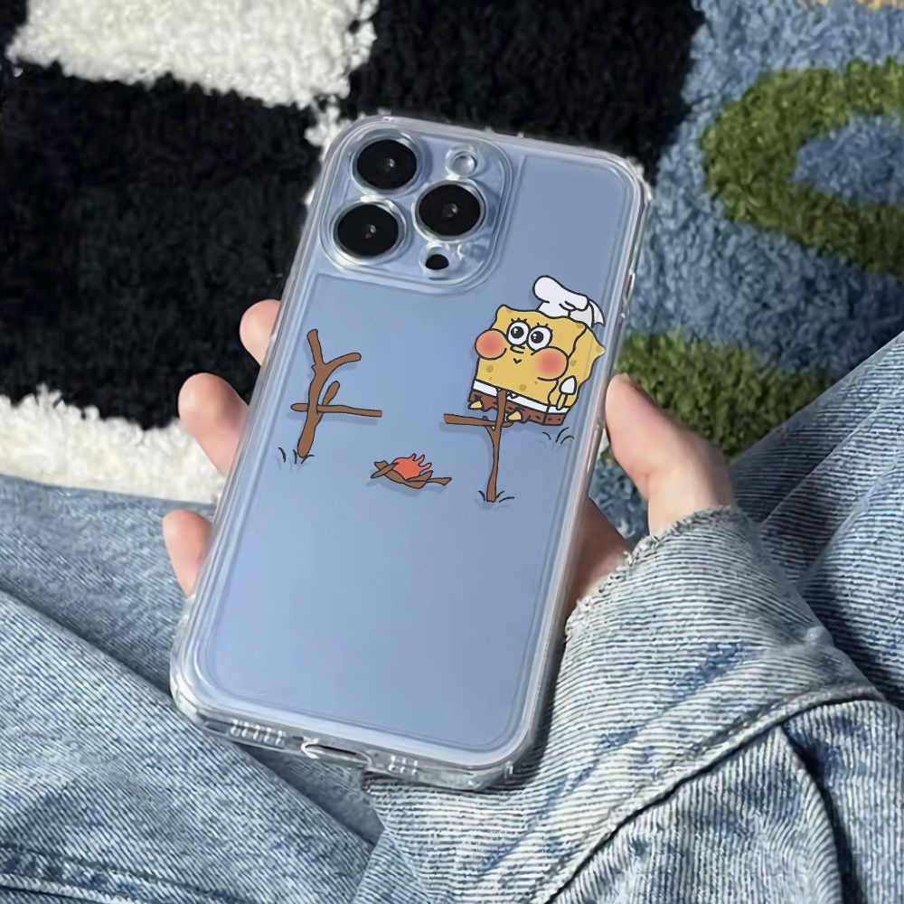 ✅Ốp Điện Thoại Dẻo Họa Tiết Hoạt Hình SpongeBob Chống Sốc Cho Iphone12 Max6In 1178 plus1314pro 9BBQ