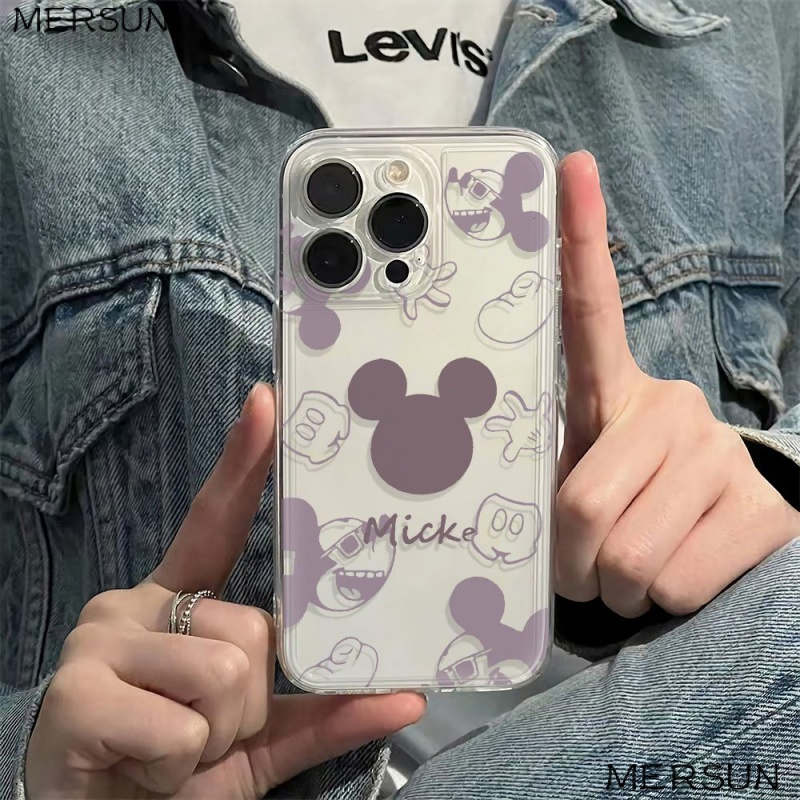 ✅Ốp Điện Thoại Mềm Chống Sốc Họa Tiết Hoạt Hình Đơn Giản Cho iPhone max14pro 12m Qi Plus6In 1378 11 AOPO