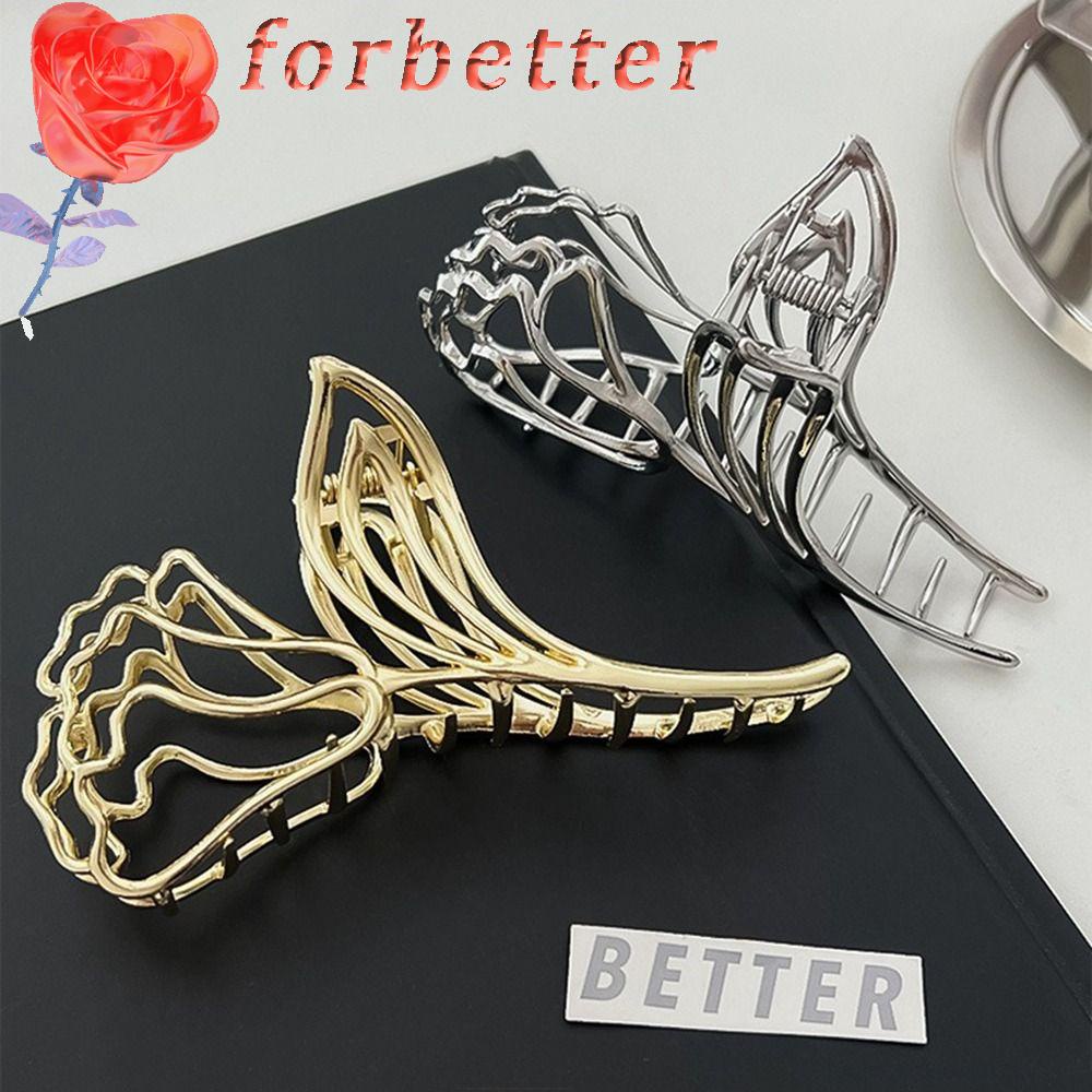 Kẹp Tóc Kim Loại Hình Cá Mập Thiết Kế Đơn Giản Sáng Tạo Cho Nữ