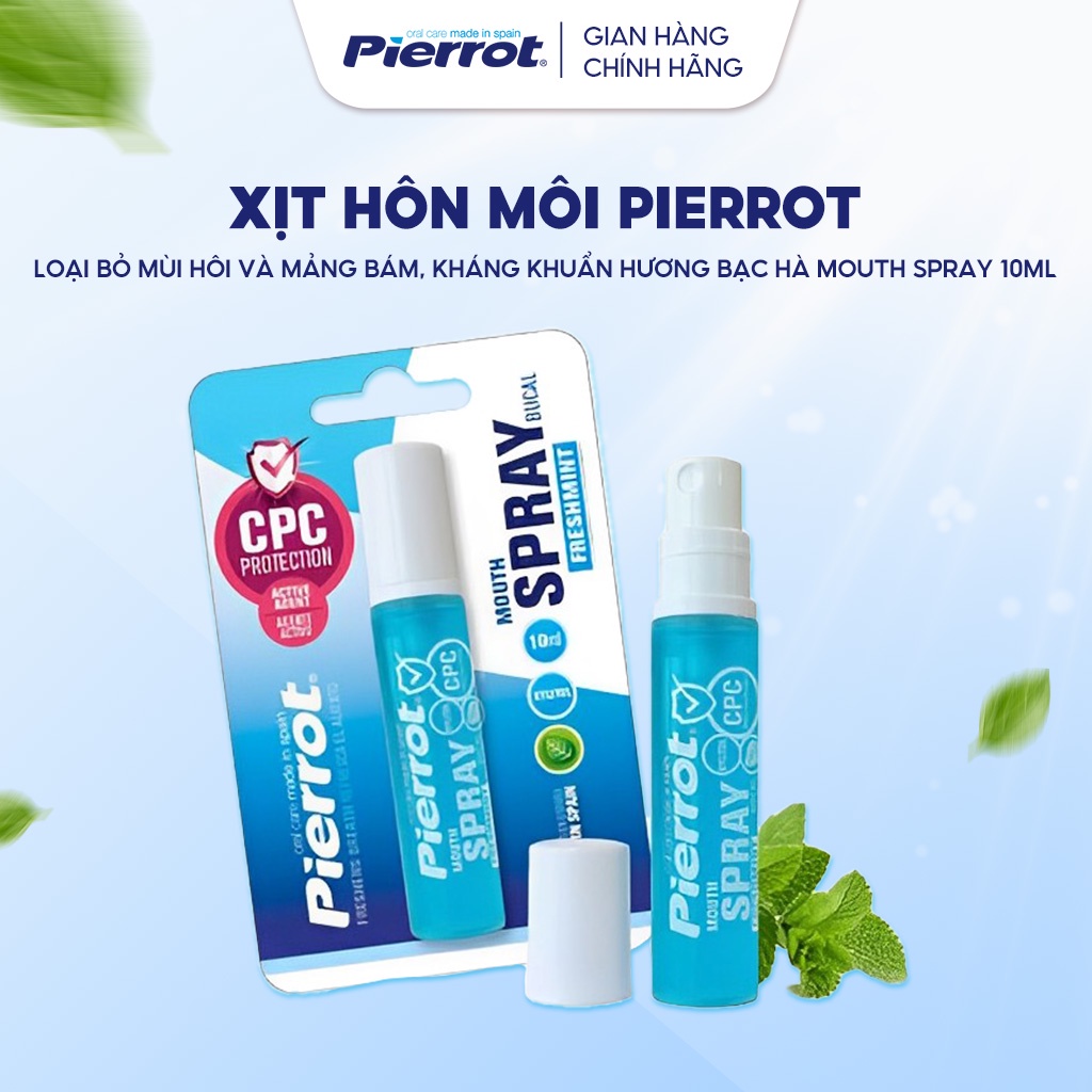 Xịt Hôn Môi Kissing Spray PIERROT The Mát Vị Bạc Hà Cho Hơi Thở Thơm Mát 10ml